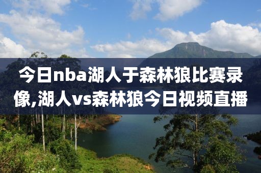 今日nba湖人于森林狼比赛录像,湖人vs森林狼今日视频直播