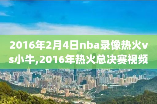 2016年2月4日nba录像热火vs小牛,2016年热火总决赛视频