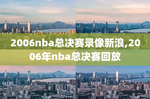 2006nba总决赛录像新浪,2006年nba总决赛回放