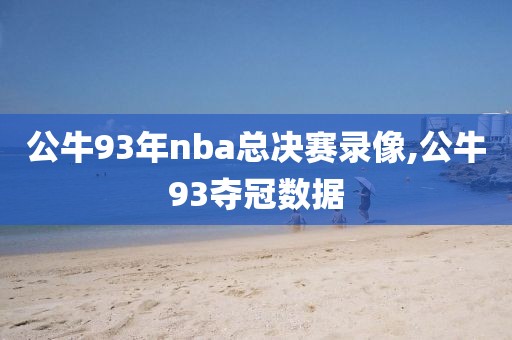 公牛93年nba总决赛录像,公牛93夺冠数据