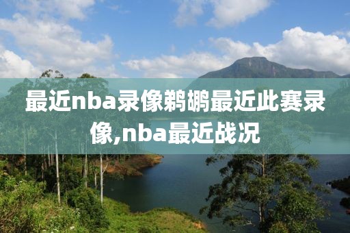 最近nba录像鹈鹕最近此赛录像,nba最近战况