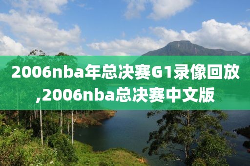 2006nba年总决赛G1录像回放,2006nba总决赛中文版