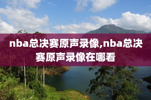 nba总决赛原声录像,nba总决赛原声录像在哪看